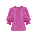 Rebekka Blouse Super pink S Organic cotton blouse
