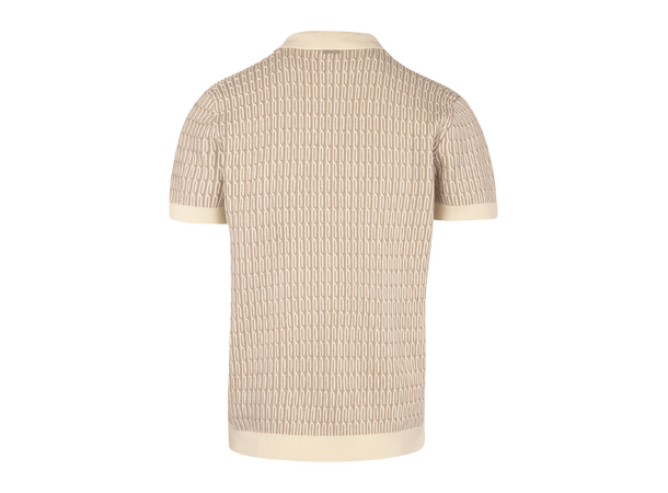 Sorata Pique Cream XXL Cable knit half-zip pique 