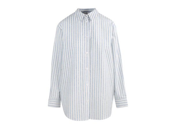 Tindra shirt Blue stripe XS Striped cotton shirt 