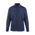 Tommaso Shirt Navy melange S Stretch twill bamboo shirt