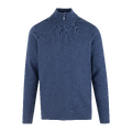 Trym Half-zip Petrol S Soft knit viscose sweater