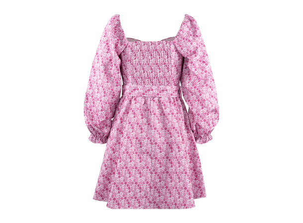 Willow Dress AOP Fandango Pink L Jaquard flowers belt dress 