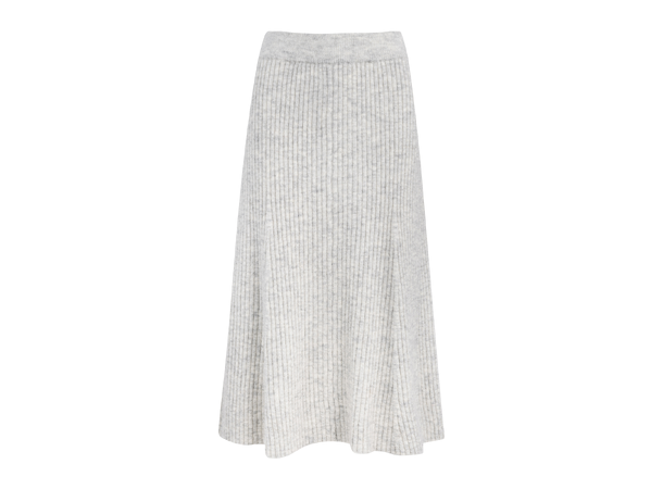 Zadie Skirt Grey Melange M Alpaca rib knit skirt