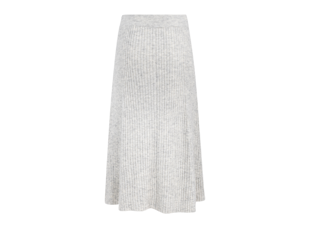 Zadie Skirt Grey Melange M Alpaca rib knit skirt