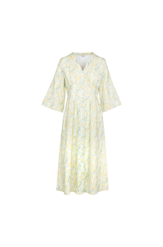 Zoe Dress Midi dress with pearl buttons