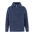 Alana Half-zip Ensign Blue XS Half-zip mohair sweater