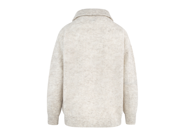 Alana Half-zip Sand XS Half-zip mohair sweater 