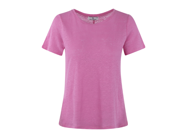 Alicia Tee Pink XS Basic linen t-shirt 
