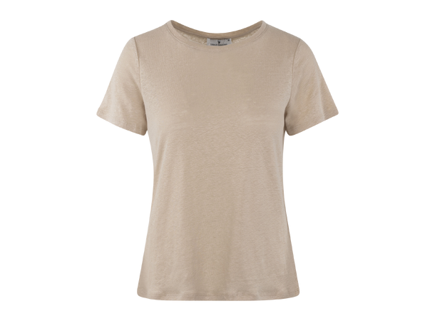 Alicia Tee Sand XS Basic linen t-shirt 
