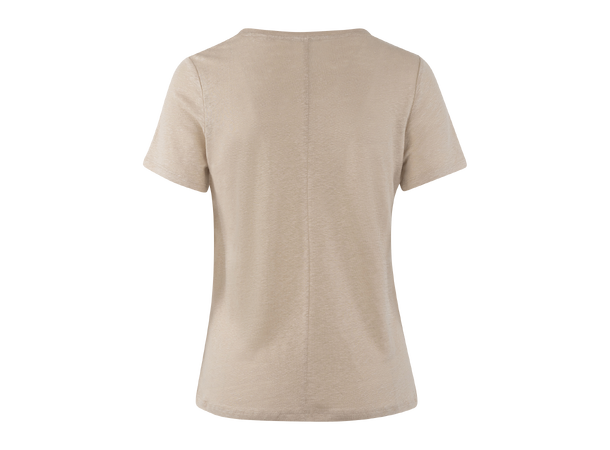 Alicia Tee Sand XS Basic linen t-shirt 