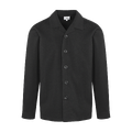 Andreas Shirt Black S Bowling collar overshirt