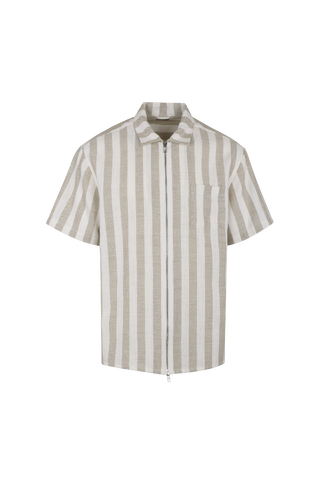 Bale SS Shirt Loose SS linen zip shirt