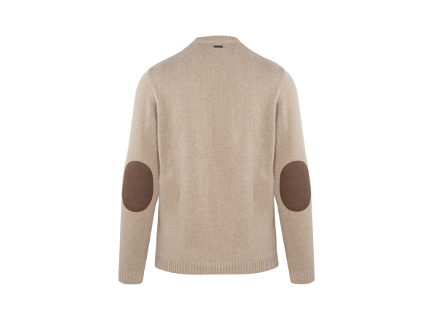 Basse Sweater Oatmeal L Lambswool with patch 
