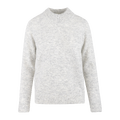 Beverly Sweater Light Grey Melange S Basic alpaca round neck