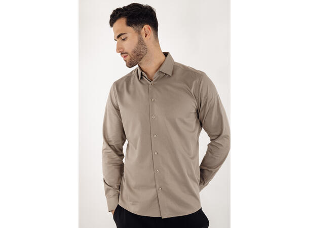 Buffon Shirt Dark Sand XL Viscose stretch shirt 