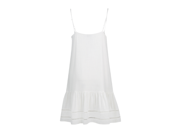 Cela Dress White XL Short linen strap dress 
