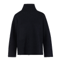Elly Sweater Black XS T-neck boxy sweater