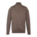 Espen Half-zip Mid Brown S Bamboo sweater