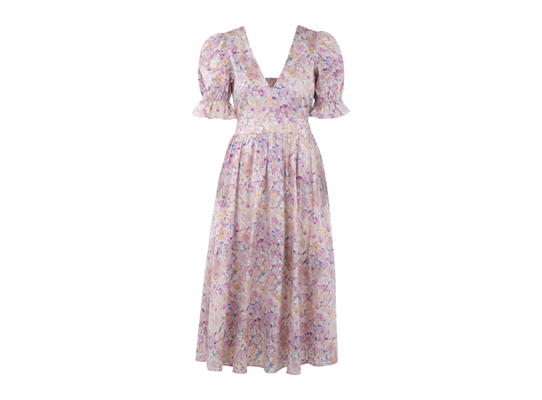 Felicia Dress Pink AOP M Puffed sleeve dress 