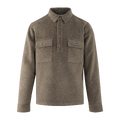 Hanover Shirt Mid brown XL Half-button pullover