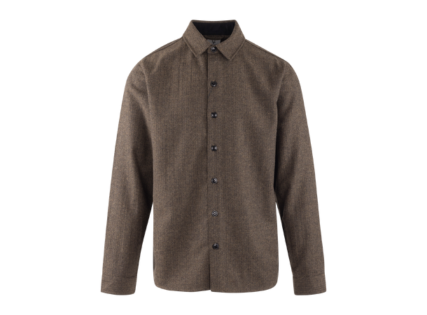 Jabba Shirt Mid Brown XL Herringbone wool overshirt 