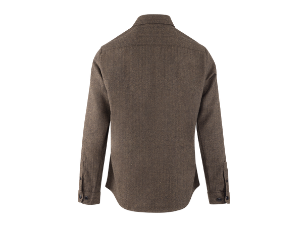 Jabba Shirt Mid Brown XL Herringbone wool overshirt 