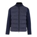 Konrad Jacket Dark Navy S Padded jacket with knit sleeves
