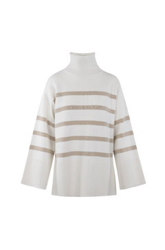Livia Sweater Boxy striped turtleneck