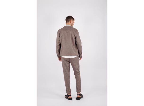 Mayk Overshirt Mid brown melange S Oxford linen overshirt 
