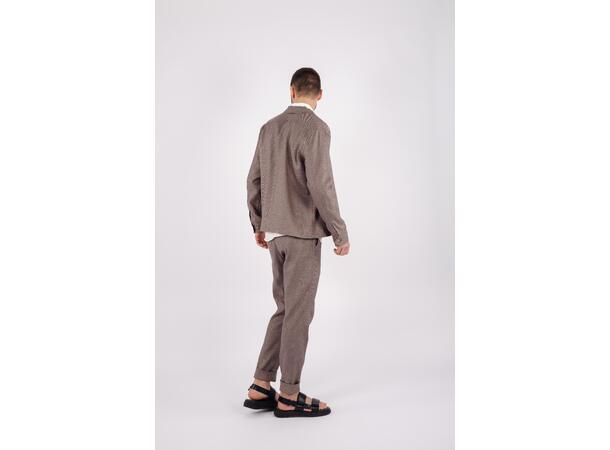 Mayk Overshirt Mid brown melange S Oxford linen overshirt 