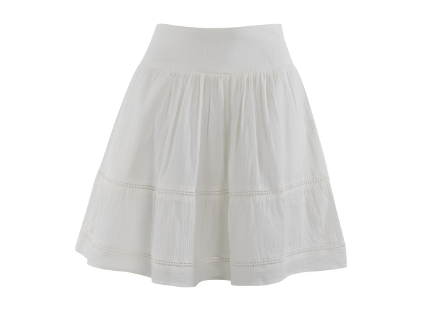 Mikela Skirt White S Crinkle cotton mini skirt 