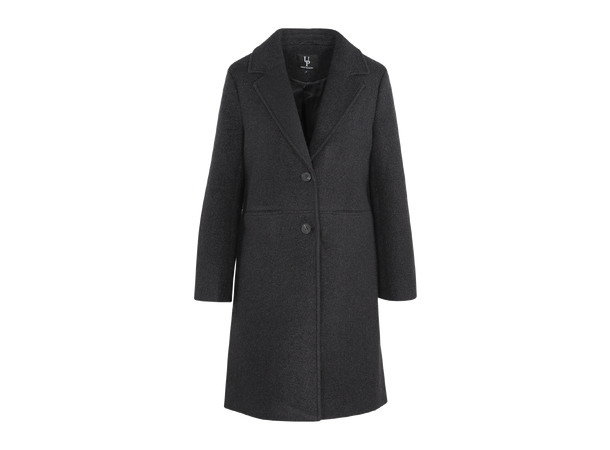 Safra Coat Black S Boiled Wool Coat 