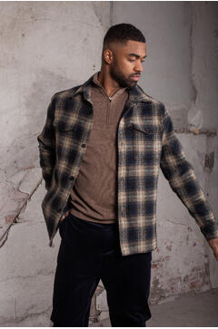 Salah Overshirt Check wool shirt