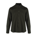 Solan Shirt Olive S Cut away collar flannell shirt