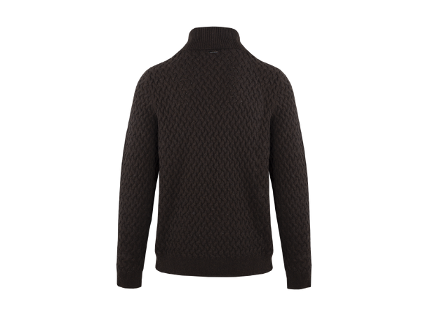 Torstein Sweater Coffee L Basket knit turtle 
