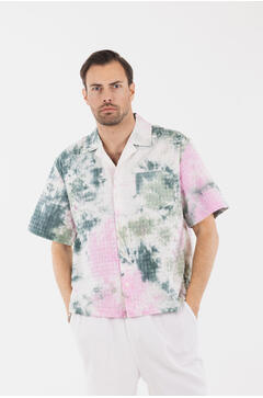 Venzal Shirt AOP cotton crepe SS shirt