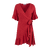 Noor Dress Red S Short linen wrap dress 