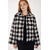 Anja Jacket Black/Cream M Short checked wool jacket 
