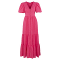 Adelina Dress Fandango Pink S Maxi dress broderie anglaise