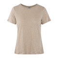 Alicia Tee Sand S Basic linen t-shirt