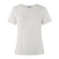Alicia Tee White S Basic linen t-shirt