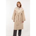 Camille Coat Light sand/Cream XS Two coloured reversible coat