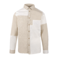 Davi Overshirt Sand XL Patchwork cotton overshirt