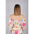 Flora Dress Watercolour blossom AOP XS Linen AOP blouse