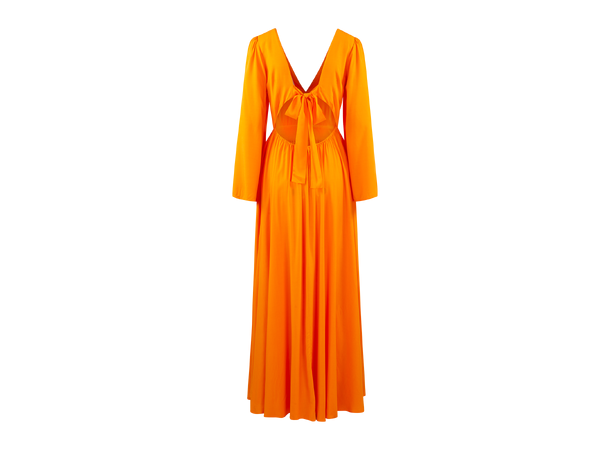 Florissa Dress Persimmon orange M Open back maxi dress