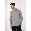 Franklin Turtle Grey Melange XXL Rib knit wool sweater