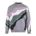 Frederick Sweater Grey multi S Jacquard knit viscose r-neck