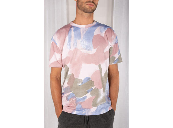 Gaudi Tee Multi AOP XXL Paint pattern logo tee 
