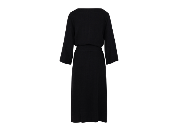 Hedvig Dress Black M Tie belt midi dress 