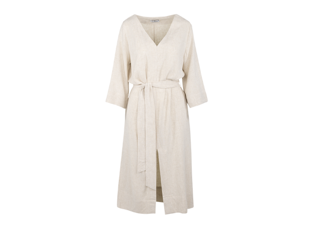 Hedvig Dress Sand Melange M Tie belt midi dress 